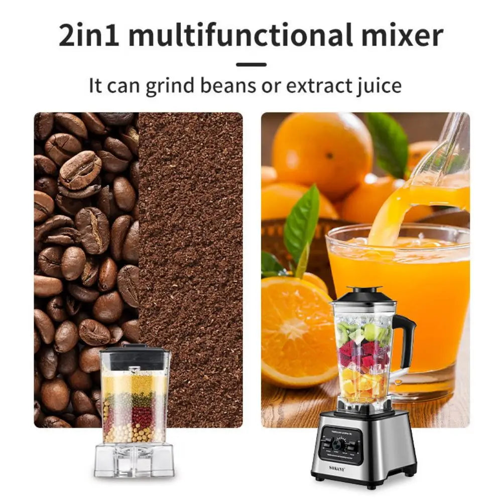 Sokany SK-999 Blender, Ice Crusher, Cooking Machine, 6000W
