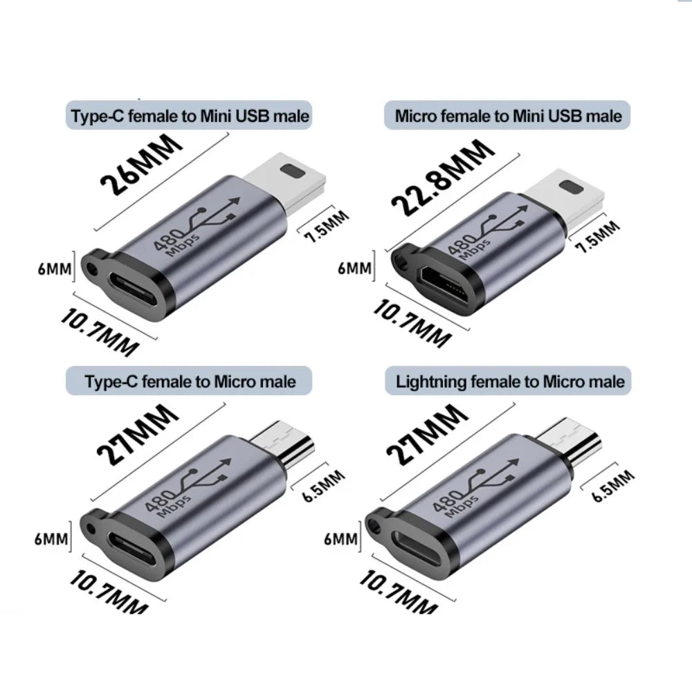 USB Type-C to USB Adapter & Micro/IOS to Type-C Converter