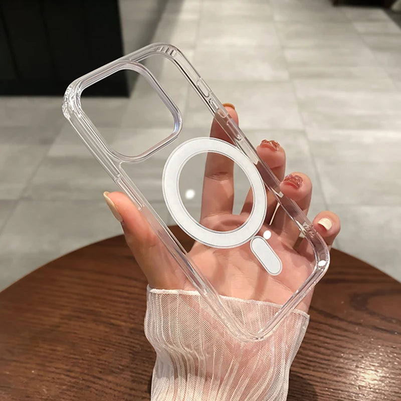 MagSafe Magnetic Transparent Wireless Charging Case for iPhone