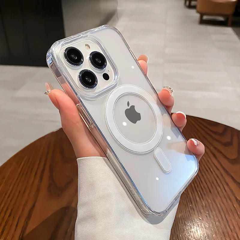 MagSafe Magnetic Transparent Wireless Charging Case for iPhone