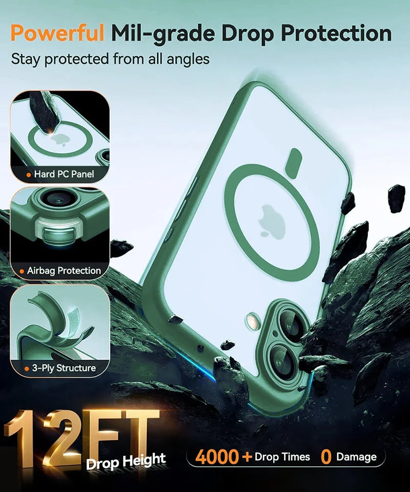Magsafe Magnetic Shockproof Armor Case for iPhone