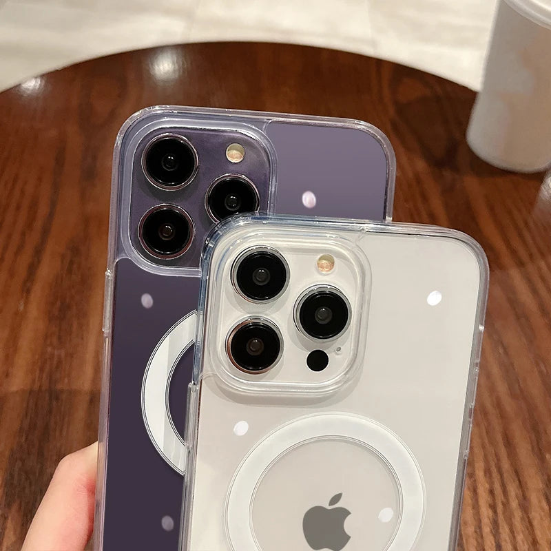 MagSafe Magnetic Transparent Wireless Charging Case for iPhone