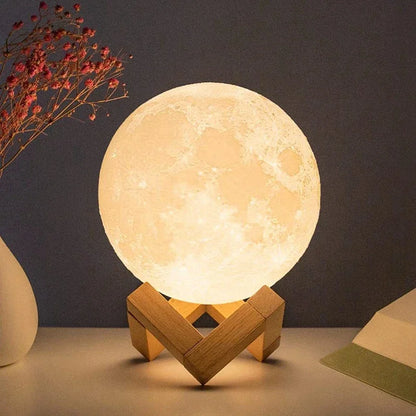 8CM LED Night Light 3D Print Moon Lamp