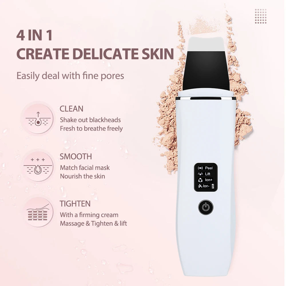 Ultrasonic Skin Scrubber & Pore Cleanser for Acne & Blackhead Removal