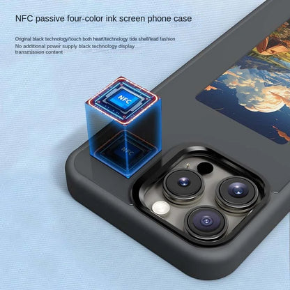 DIY E-Ink NFC Phone Case – 3.7-inch Four-Color Display, Wireless Transmission for iPhone 13/14/15.