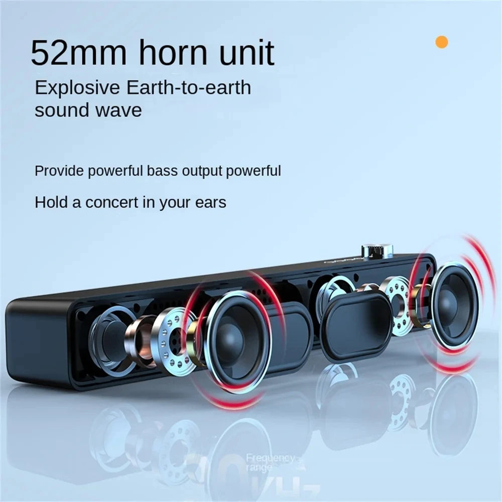 Bluetooth Subwoofer Soundbar – Wireless TV, Computer & Home Theater Speaker, Music Echo, Gift Ready