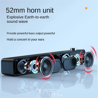 Bluetooth Subwoofer Soundbar – Wireless TV, Computer & Home Theater Speaker, Music Echo, Gift Ready