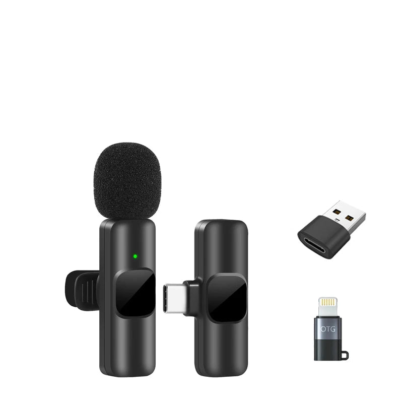 Portable Wireless Lavalier Microphone for iPhone & Android