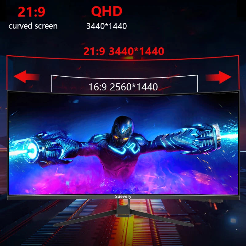 Suevery 34" 144Hz Curved Gaming Monitor