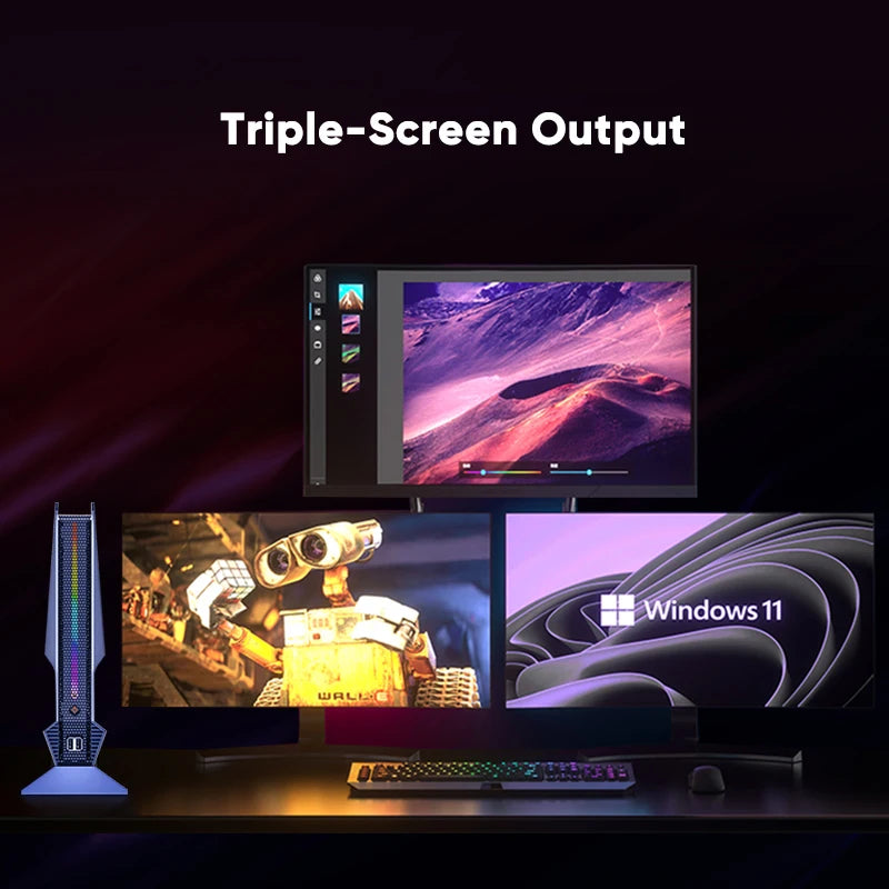 13th Gen Gaming PC Mini: Intel i9 13900H/i7 13700H, RTX 4060/3050 8GB, WiFi 6, RGB, Barebone Desktop