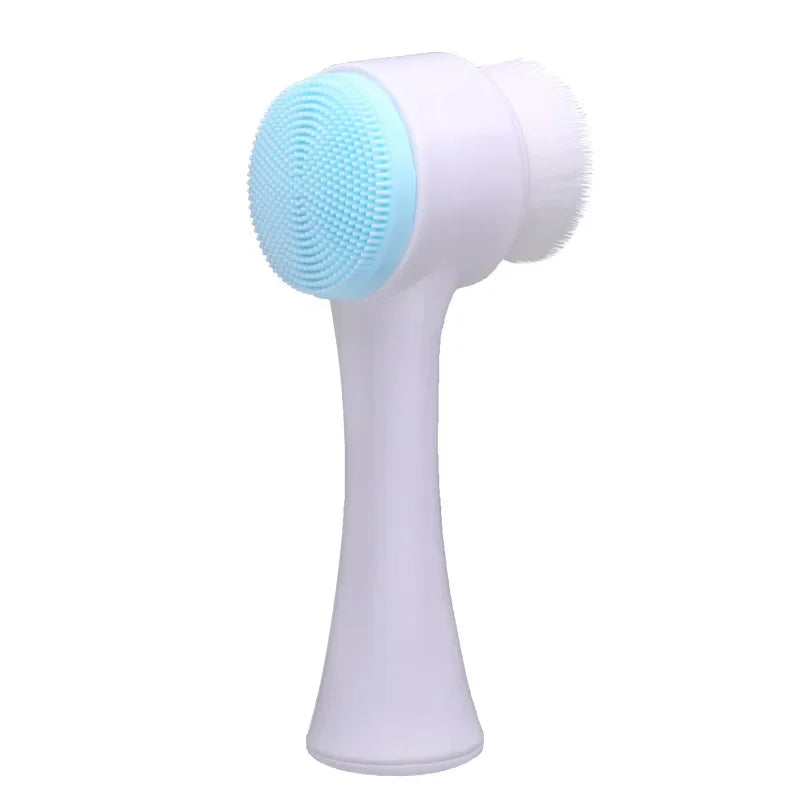 3D Double-Sided Silicone Facial Cleansing & Exfoliating Brush