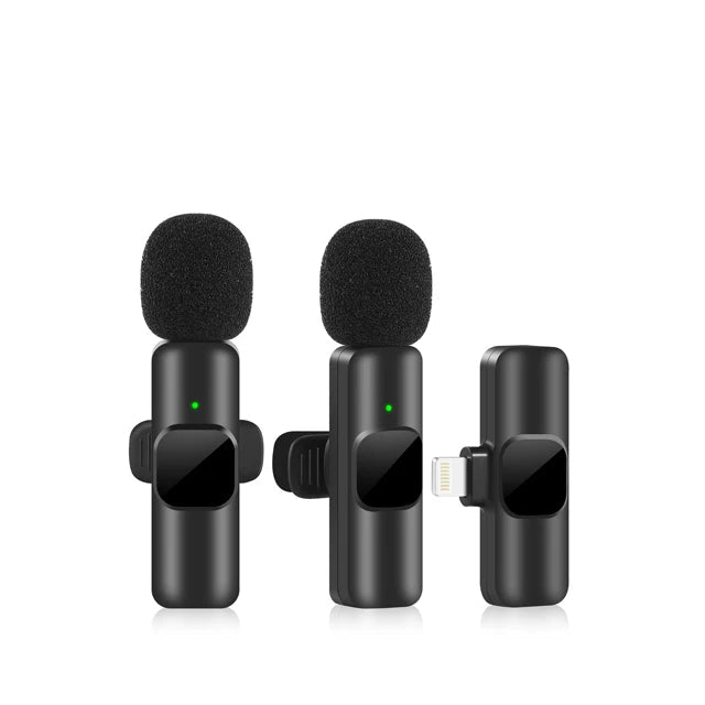 Portable Wireless Lavalier Microphone for iPhone & Android