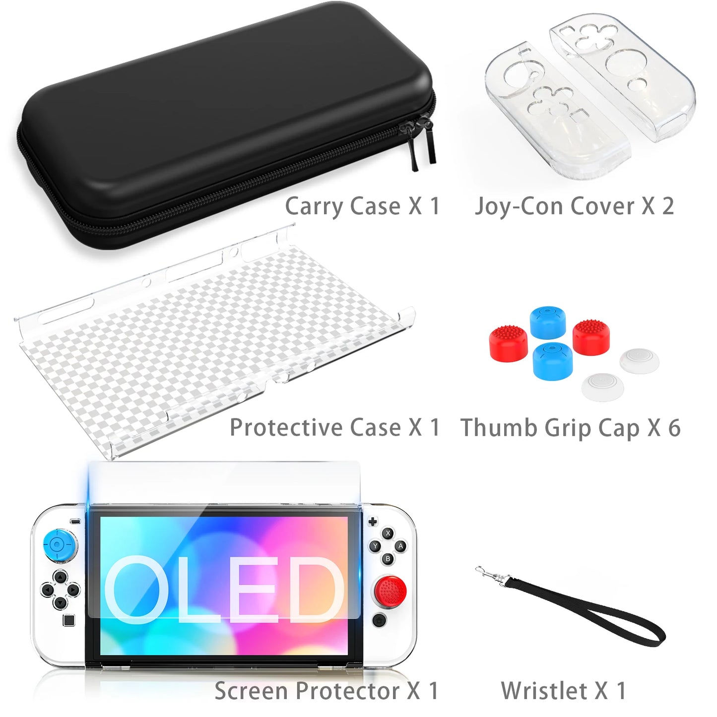 Nintendo Switch OLED Carrying Case & Accessories Bundle