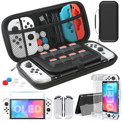 Nintendo Switch OLED Carrying Case & Accessories Bundle