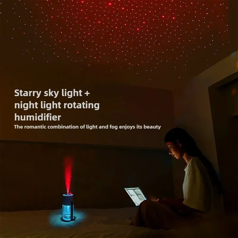 Creative Starry Sky Projection Humidifier & Aroma Diffuser with LED Light