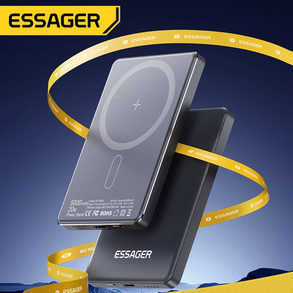 Essager Thin Wireless Power Bank Magnetic 20W 5000mAh For iPhone