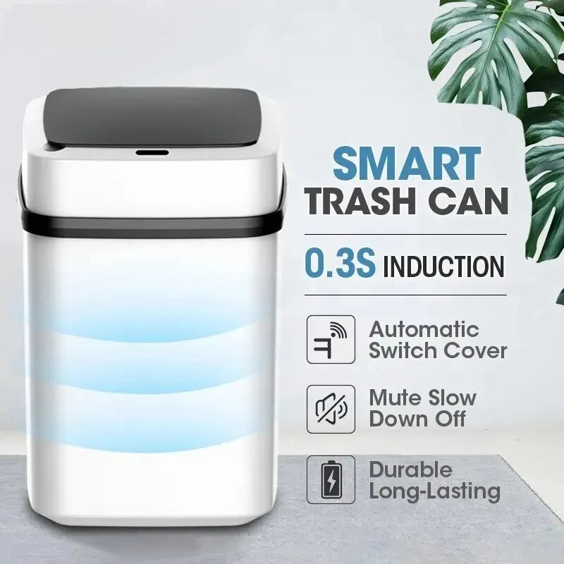 Kitchen Trash Bin 13L Bathroom Touch Trash Can