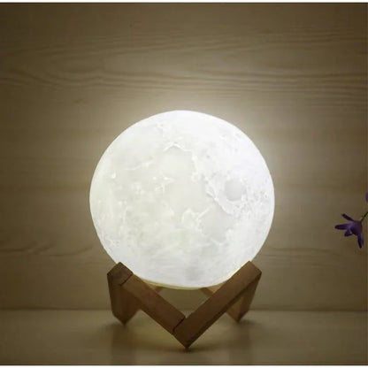 8CM LED Night Light 3D Print Moon Lamp