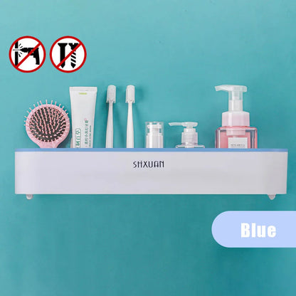 Punch Free Bathroom Shelf with Towel Bar